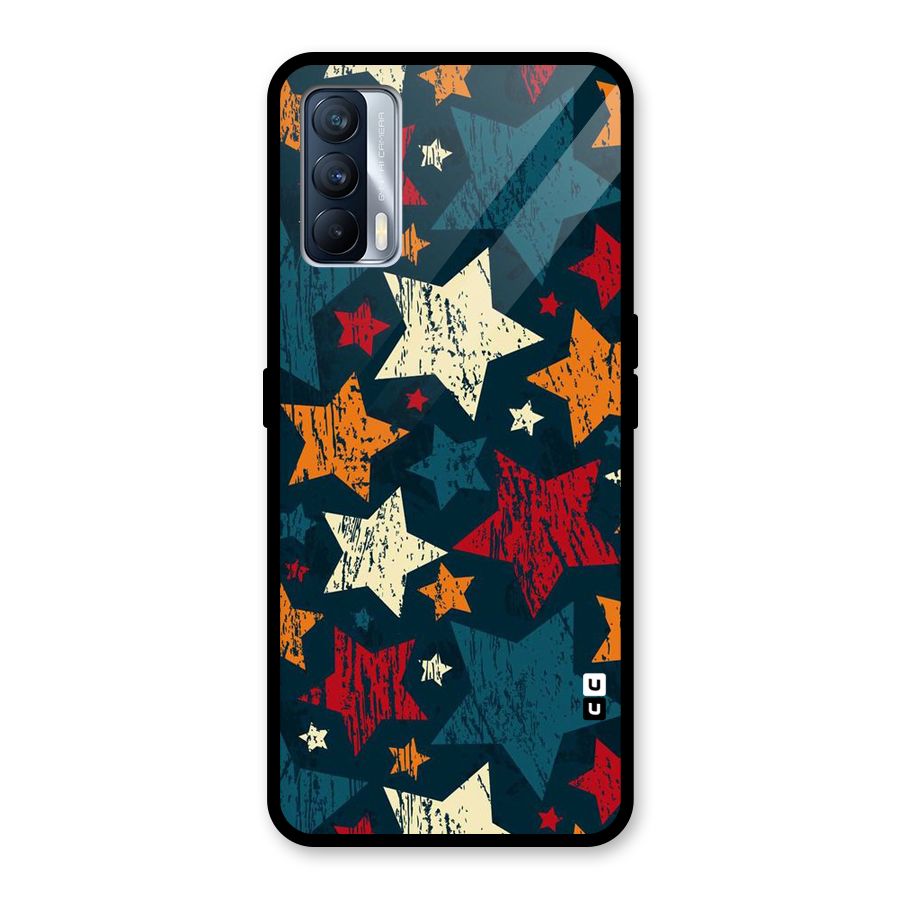 Rugged Star Design Glass Back Case for Realme X7