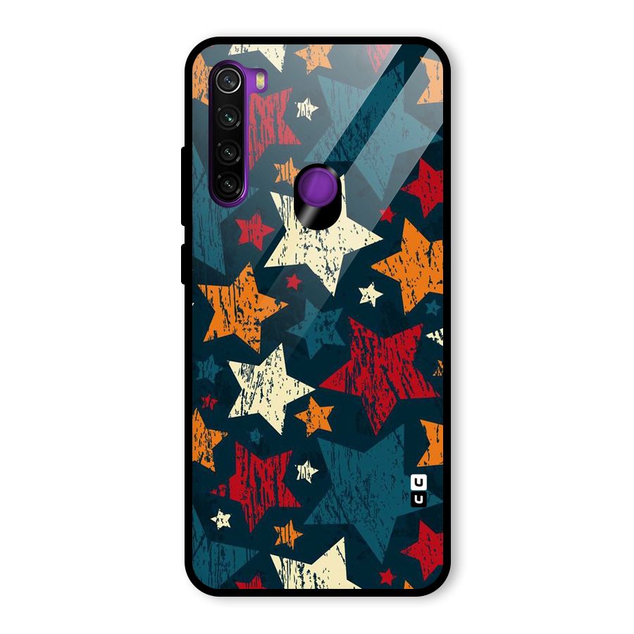 Rugged Star Design Glass Back Case for Redmi Note 8