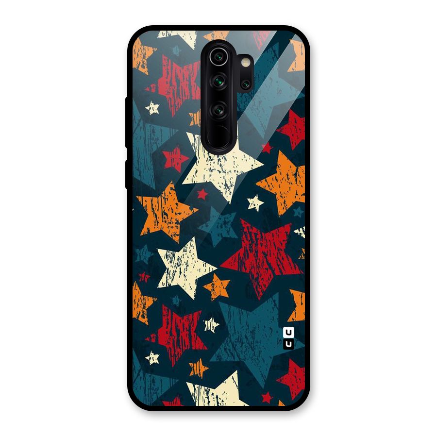 Rugged Star Design Glass Back Case for Redmi Note 8 Pro