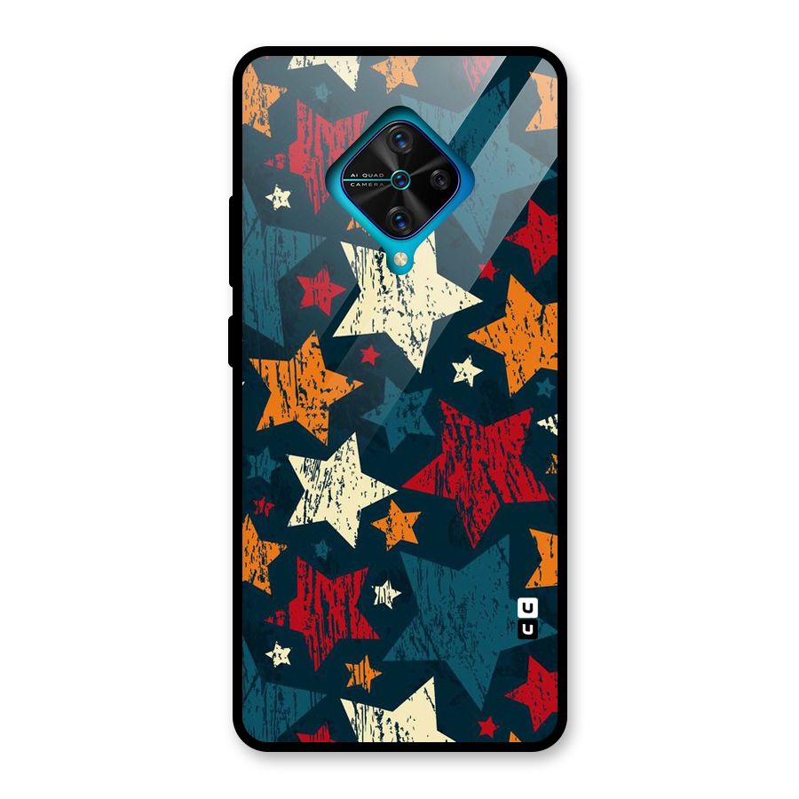 Rugged Star Design Glass Back Case for Vivo S1 Pro