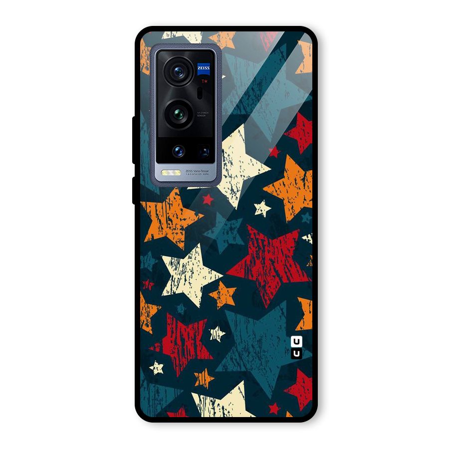 Rugged Star Design Glass Back Case for Vivo X60 Pro Plus