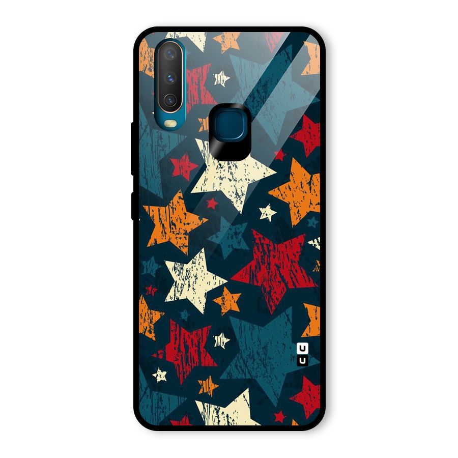 Rugged Star Design Glass Back Case for Vivo Y17