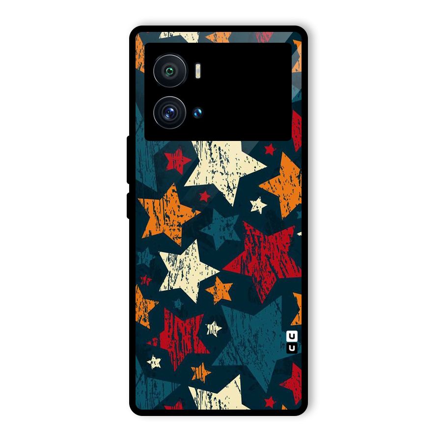 Rugged Star Design Glass Back Case for Vivo iQOO 9 Pro