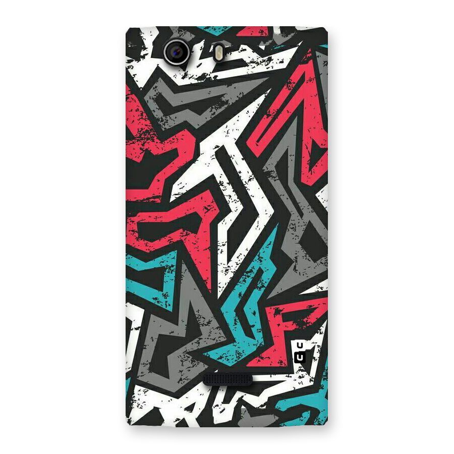 Rugged Strike Abstract Back Case for Canvas Nitro 2 E311