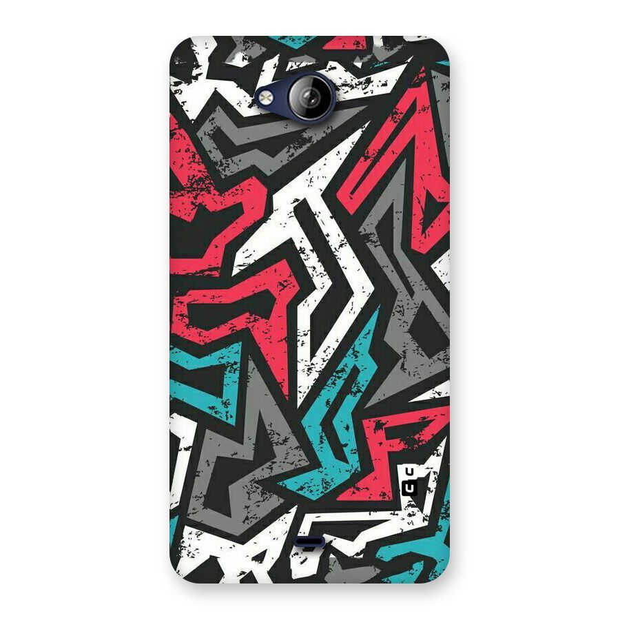 Rugged Strike Abstract Back Case for Canvas Play Q355