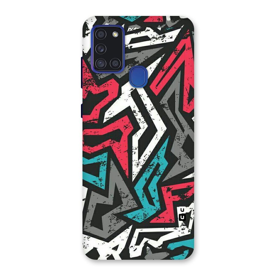 Rugged Strike Abstract Back Case for Galaxy A21s