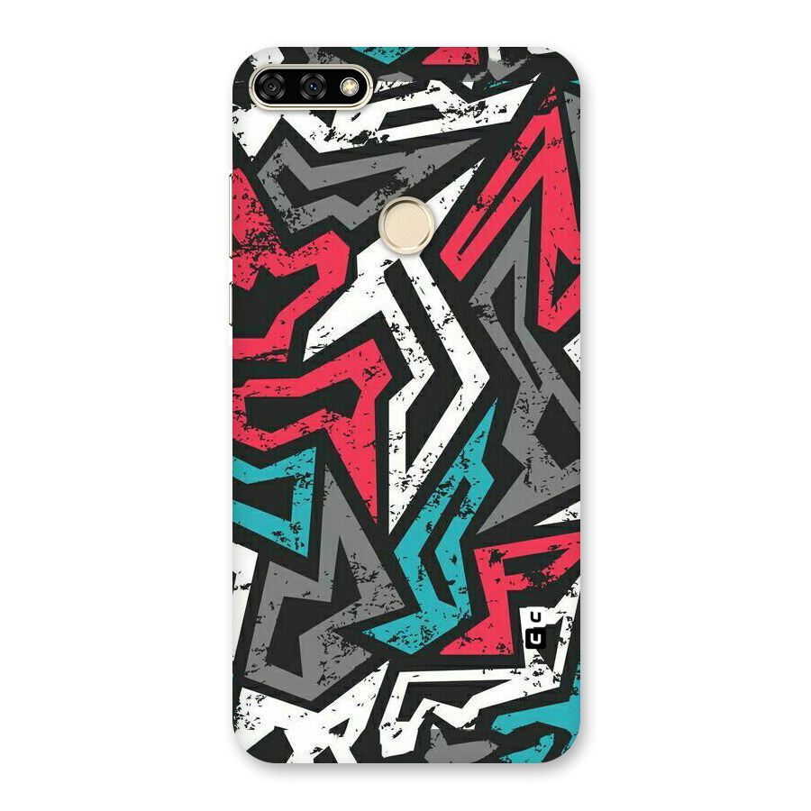 Rugged Strike Abstract Back Case for Honor 7A