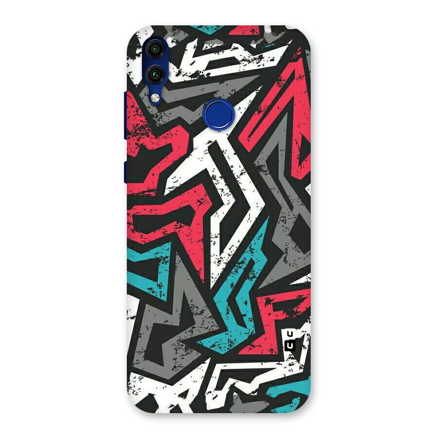 Rugged Strike Abstract Back Case for Honor 8C