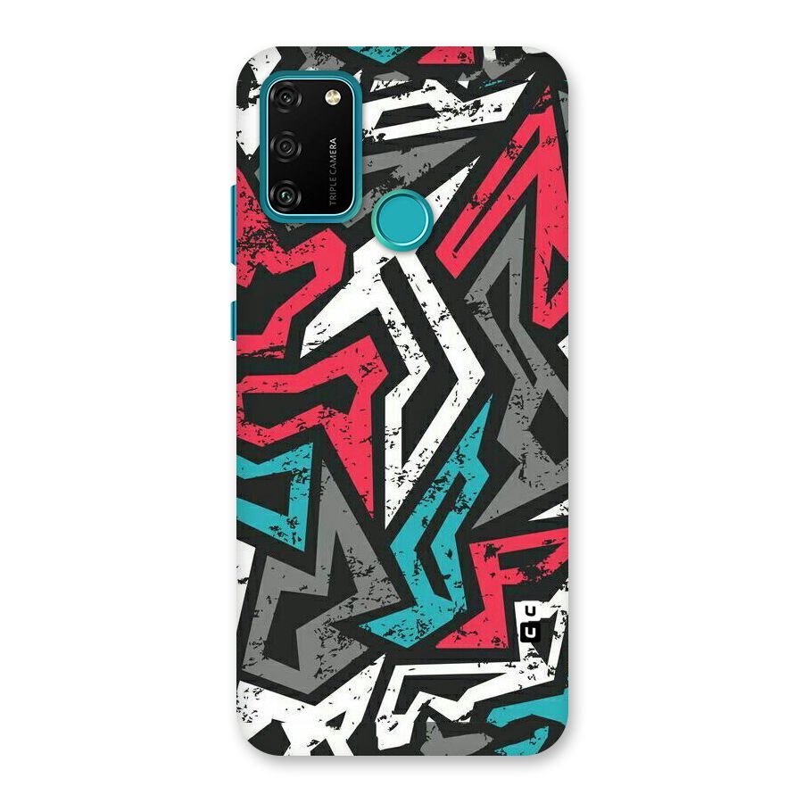 Rugged Strike Abstract Back Case for Honor 9A