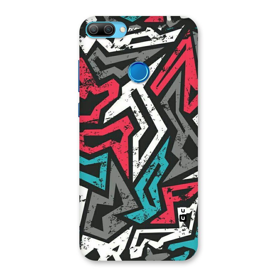Rugged Strike Abstract Back Case for Honor 9N