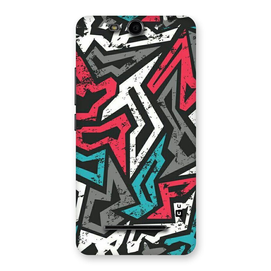 Rugged Strike Abstract Back Case for Micromax Canvas Juice 3 Q392