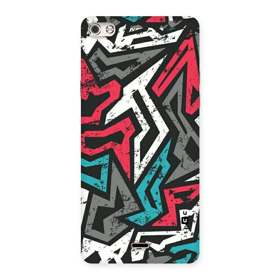 Rugged Strike Abstract Back Case for Micromax Canvas Silver 5