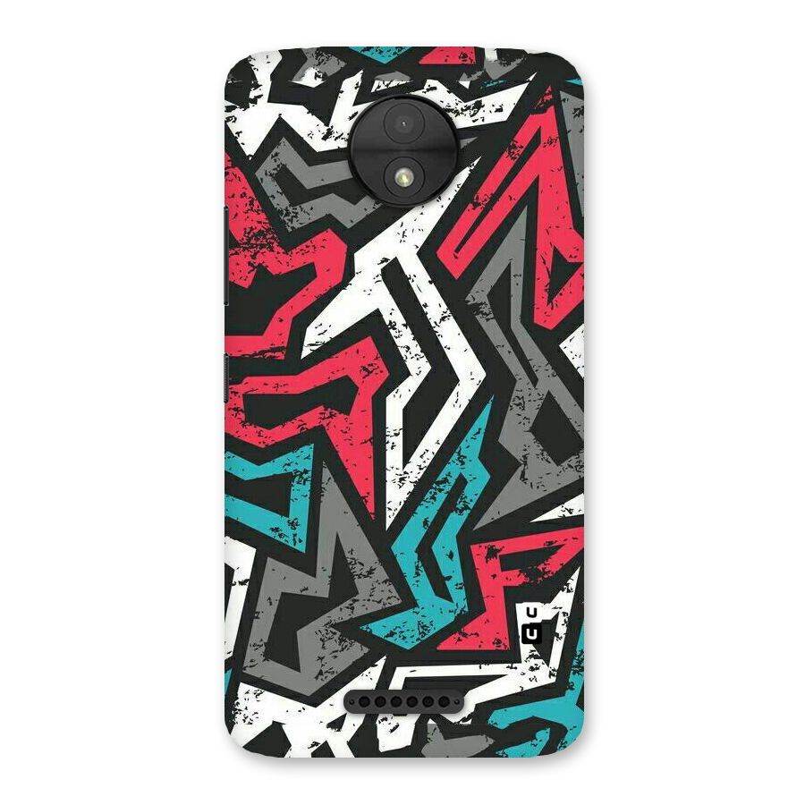 Rugged Strike Abstract Back Case for Moto C