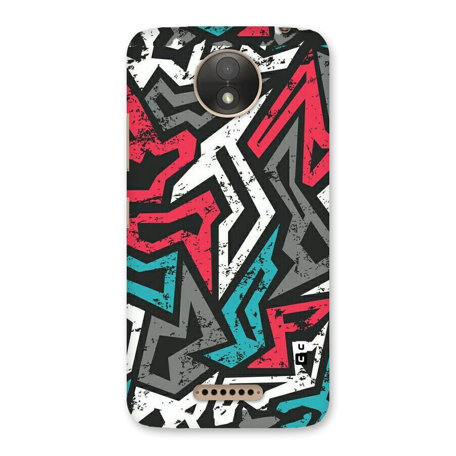 Rugged Strike Abstract Back Case for Moto C Plus