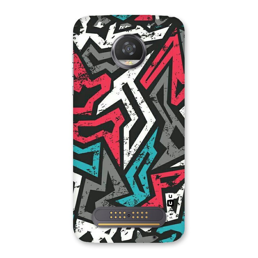 Rugged Strike Abstract Back Case for Moto Z2 Play