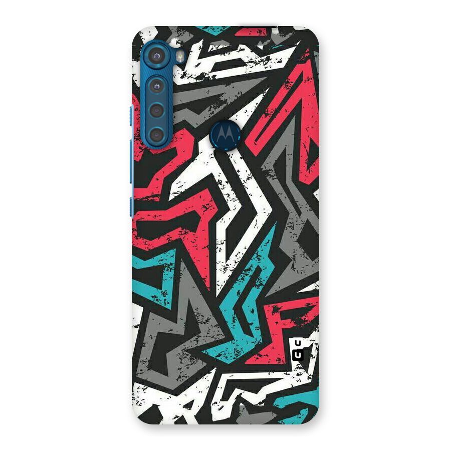 Rugged Strike Abstract Back Case for Motorola One Fusion Plus