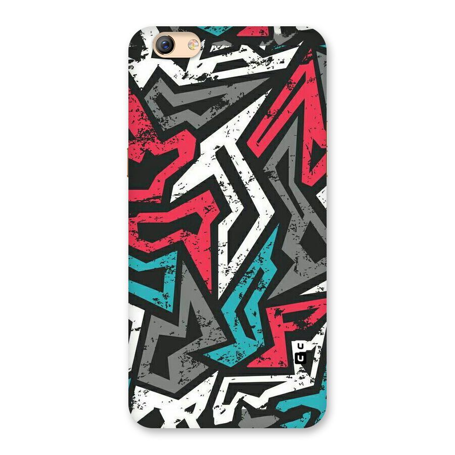Rugged Strike Abstract Back Case for Oppo F3 Plus