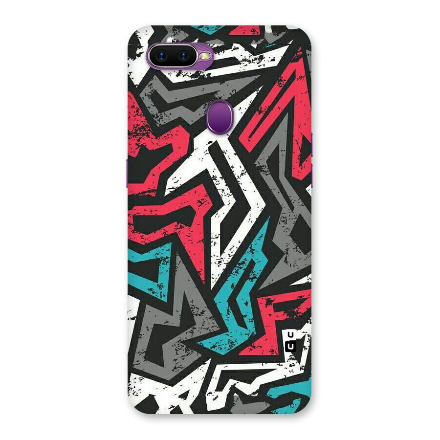 Rugged Strike Abstract Back Case for Oppo F9