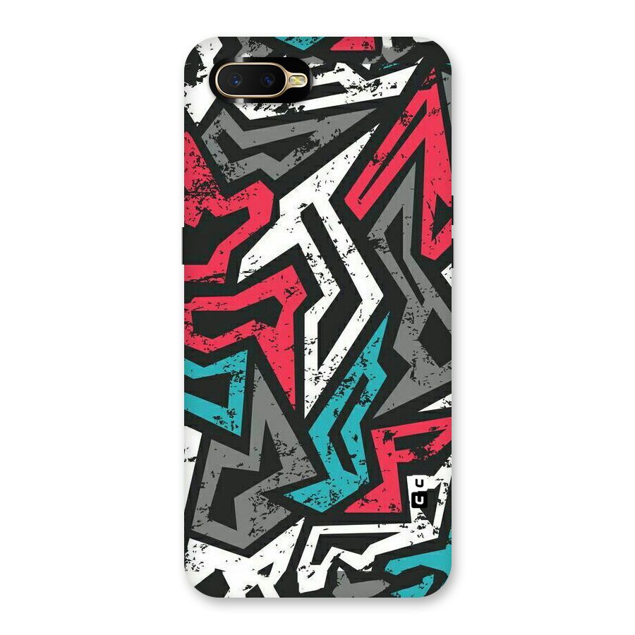 Rugged Strike Abstract Back Case for Oppo K1