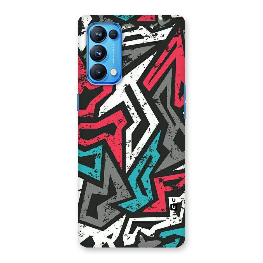 Rugged Strike Abstract Back Case for Oppo Reno5 Pro 5G