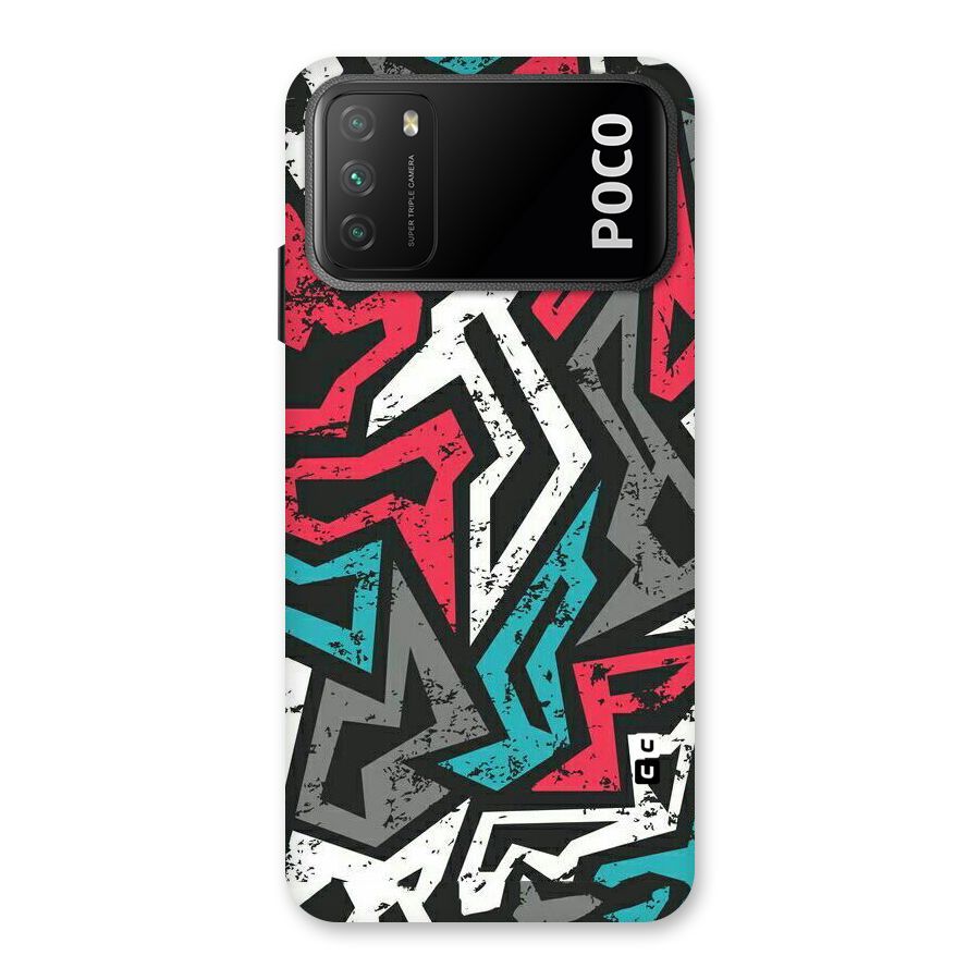 Rugged Strike Abstract Back Case for Poco M3