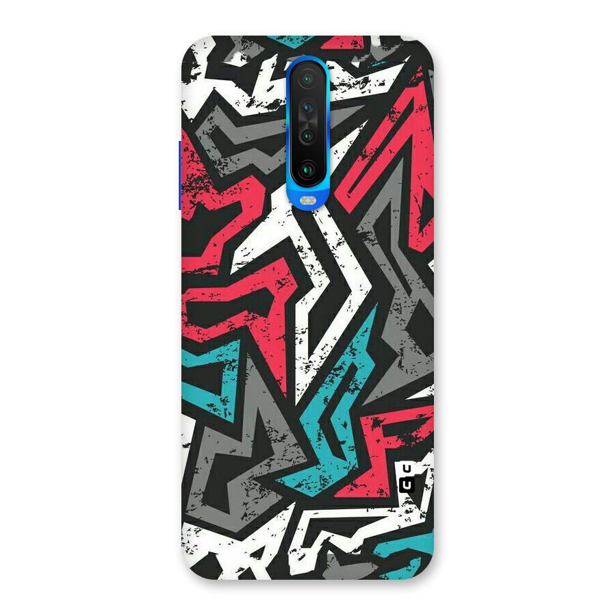 Rugged Strike Abstract Back Case for Poco X2