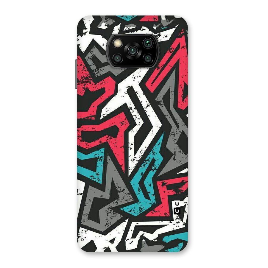 Rugged Strike Abstract Back Case for Poco X3