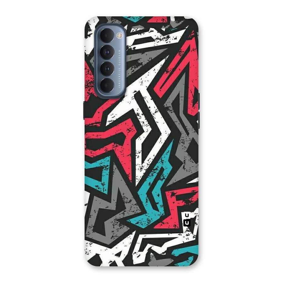 Rugged Strike Abstract Back Case for Reno4 Pro