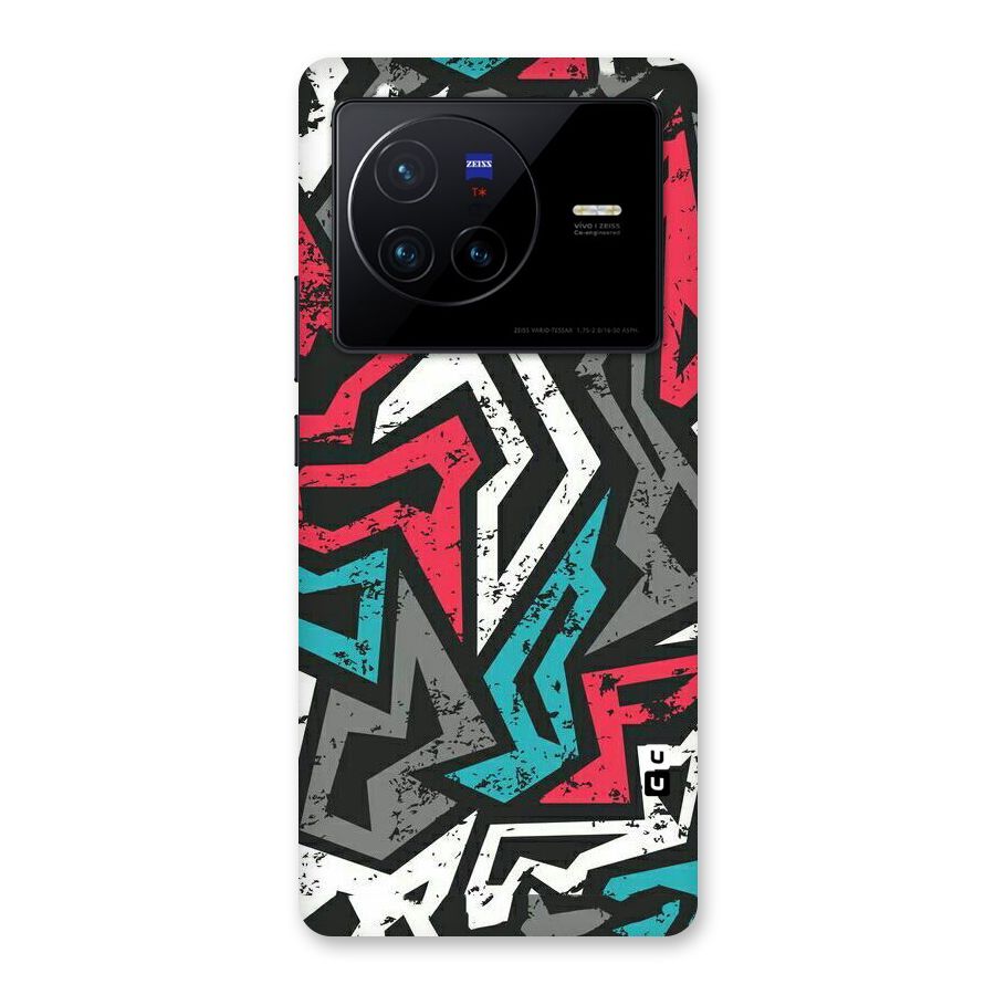 Rugged Strike Abstract Back Case for Vivo X80