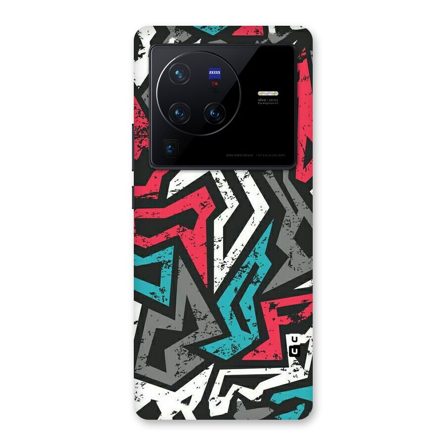 Rugged Strike Abstract Back Case for Vivo X80 Pro