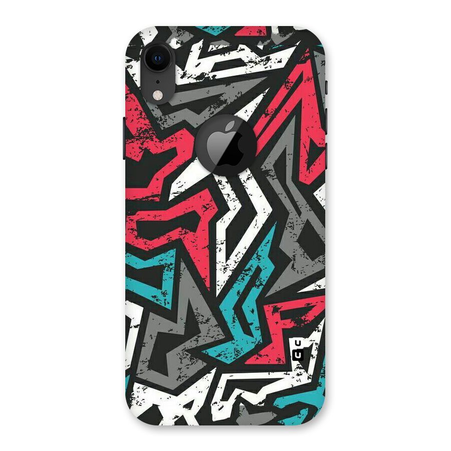 Rugged Strike Abstract Back Case for iPhone XR Logo Cut