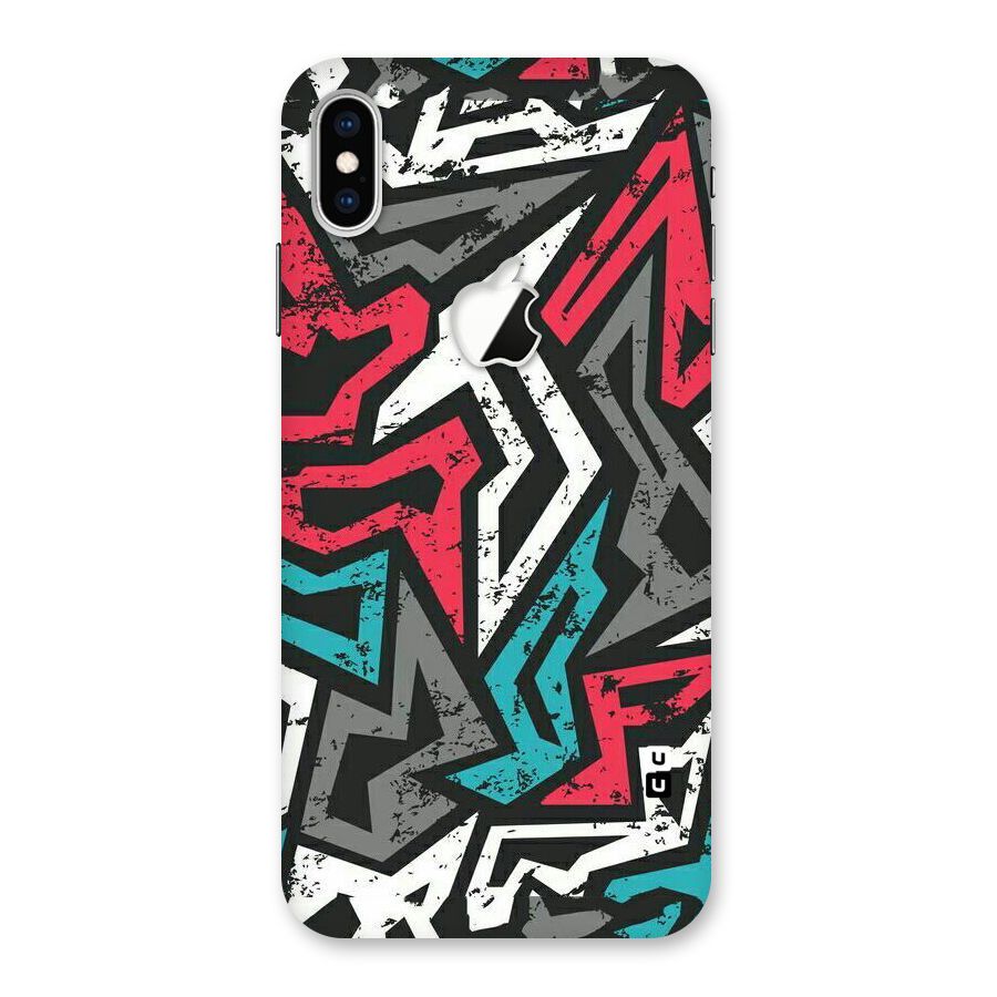 Rugged Strike Abstract Back Case for iPhone XS Max Apple Cut