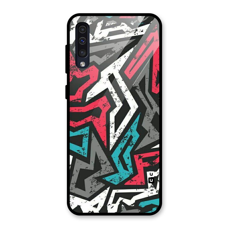Rugged Strike Abstract Glass Back Case for Galaxy A30s