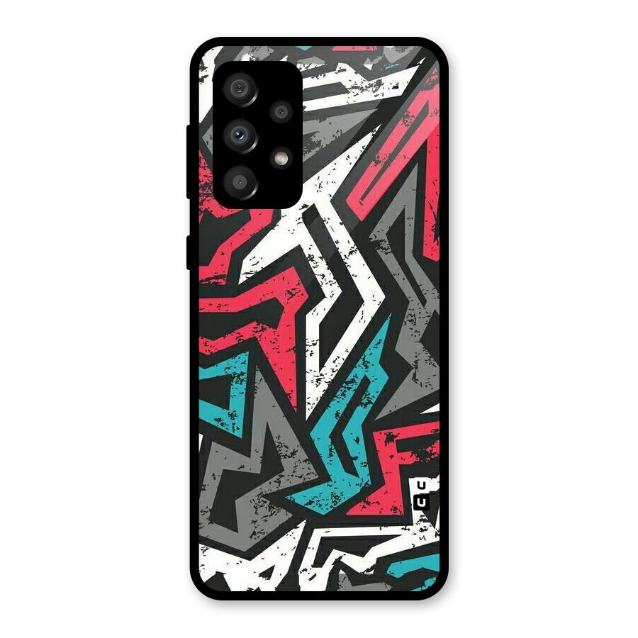 Rugged Strike Abstract Glass Back Case for Galaxy A32