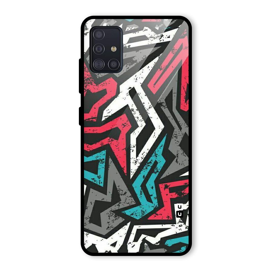 Rugged Strike Abstract Glass Back Case for Galaxy A51