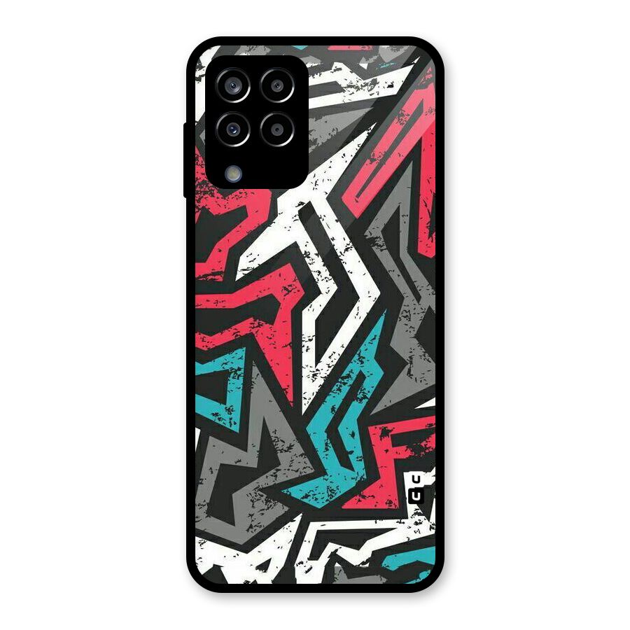 Rugged Strike Abstract Glass Back Case for Galaxy M33
