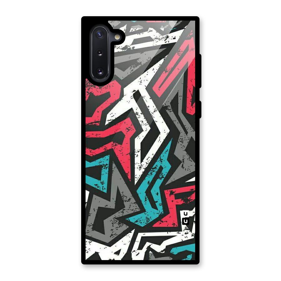 Rugged Strike Abstract Glass Back Case for Galaxy Note 10
