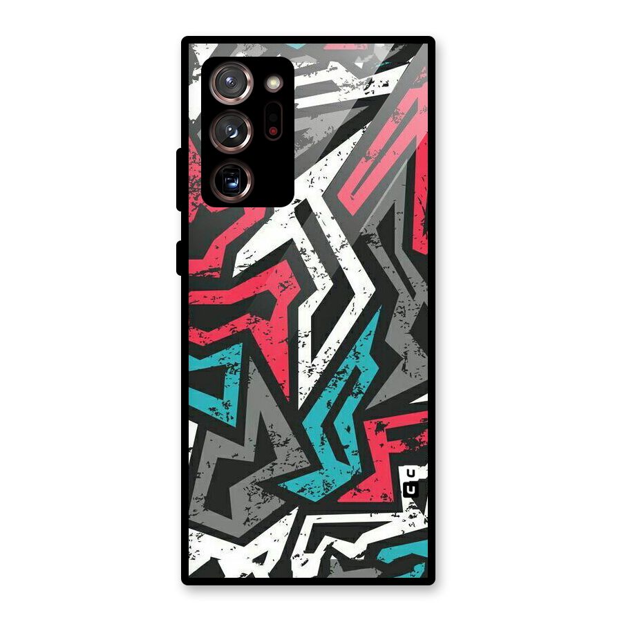 Rugged Strike Abstract Glass Back Case for Galaxy Note 20 Ultra