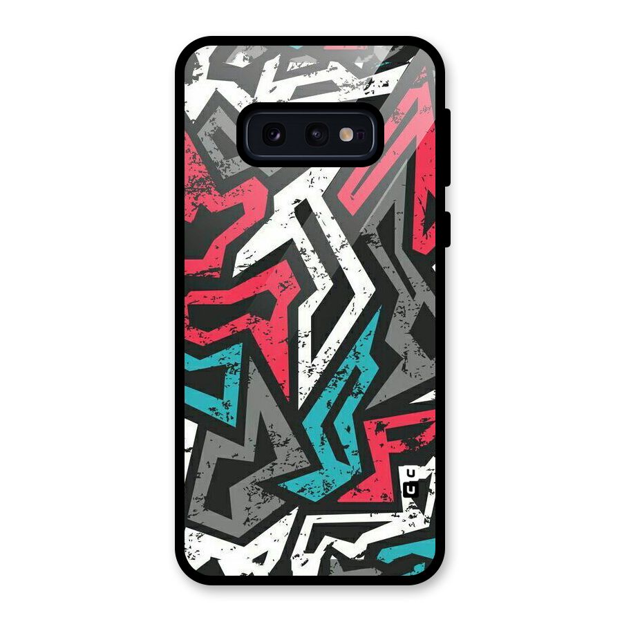 Rugged Strike Abstract Glass Back Case for Galaxy S10e