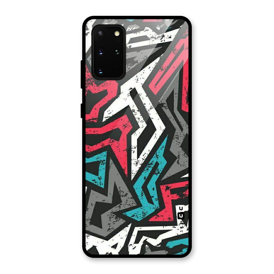 Rugged Strike Abstract Glass Back Case for Galaxy S20 Plus