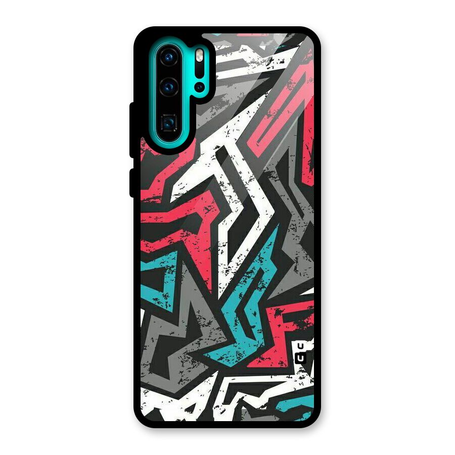 Rugged Strike Abstract Glass Back Case for Huawei P30 Pro