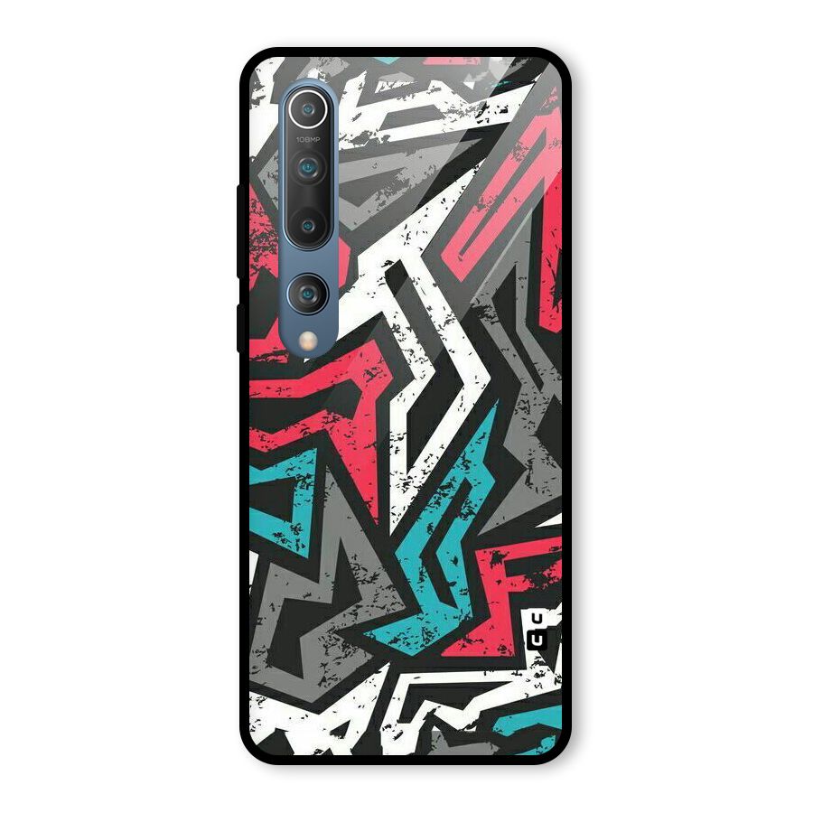 Rugged Strike Abstract Glass Back Case for Mi 10