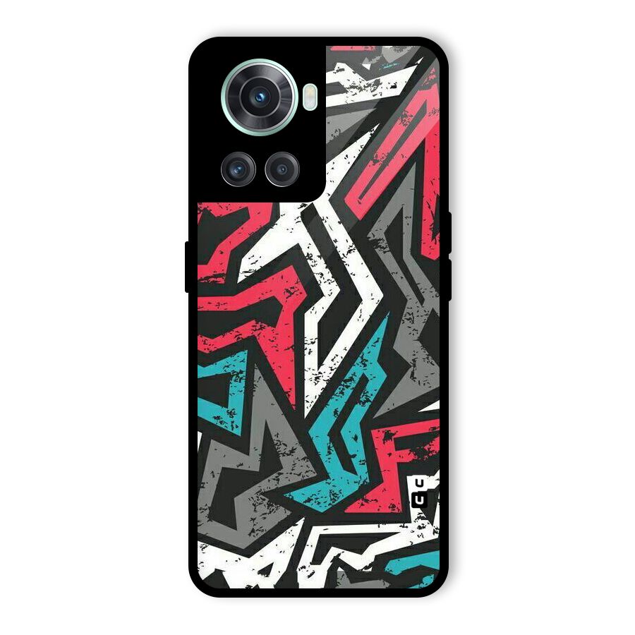 Rugged Strike Abstract Glass Back Case for OnePlus 10R