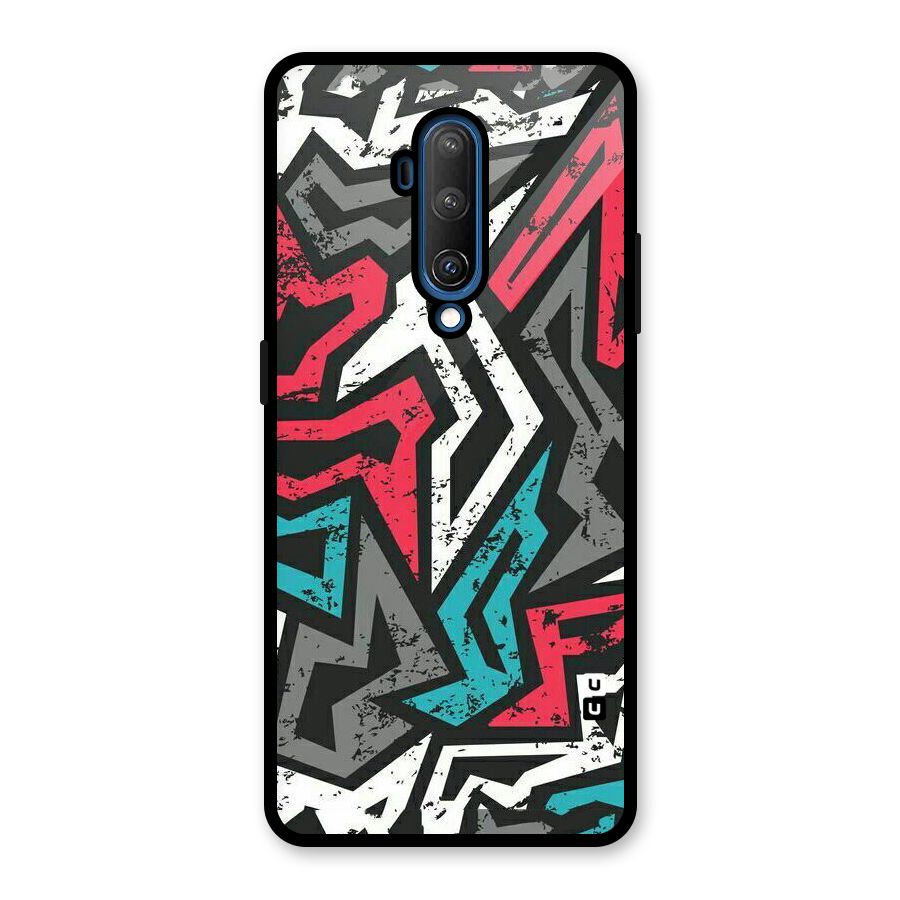 Rugged Strike Abstract Glass Back Case for OnePlus 7T Pro