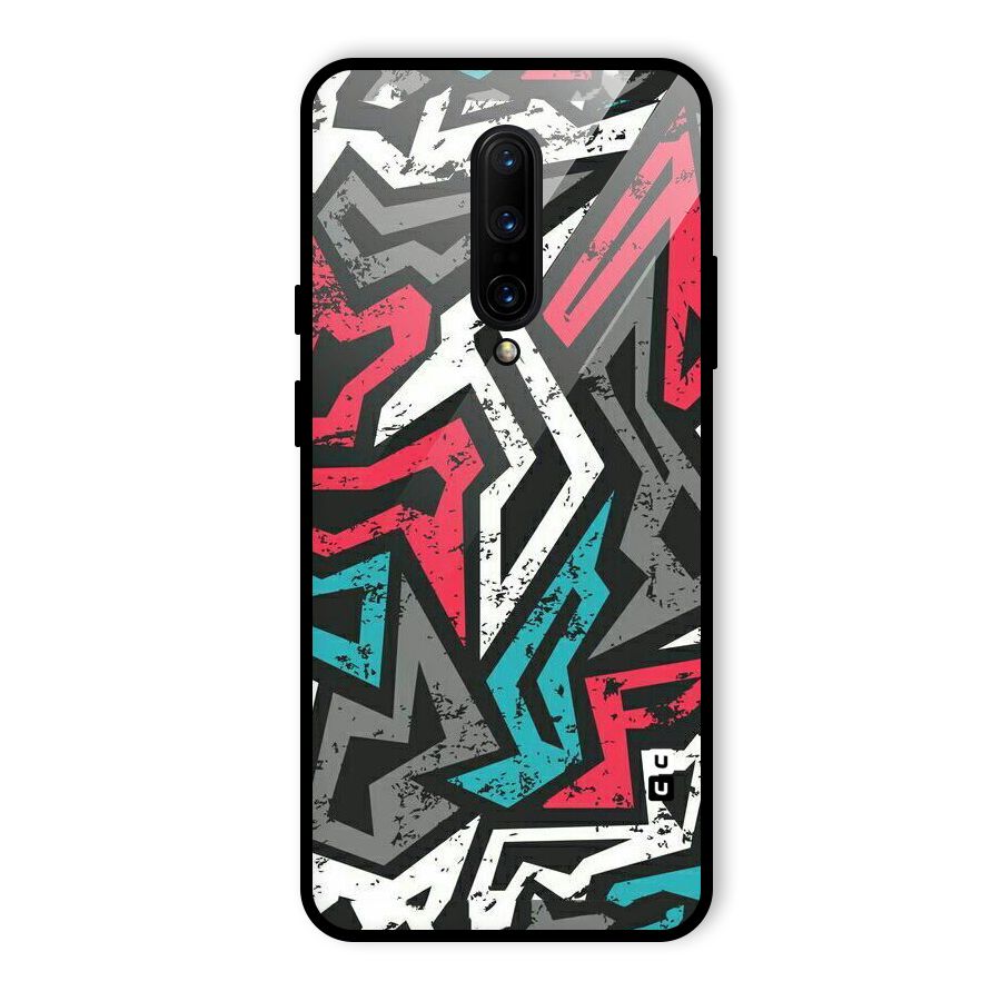 Rugged Strike Abstract Glass Back Case for OnePlus 7 Pro