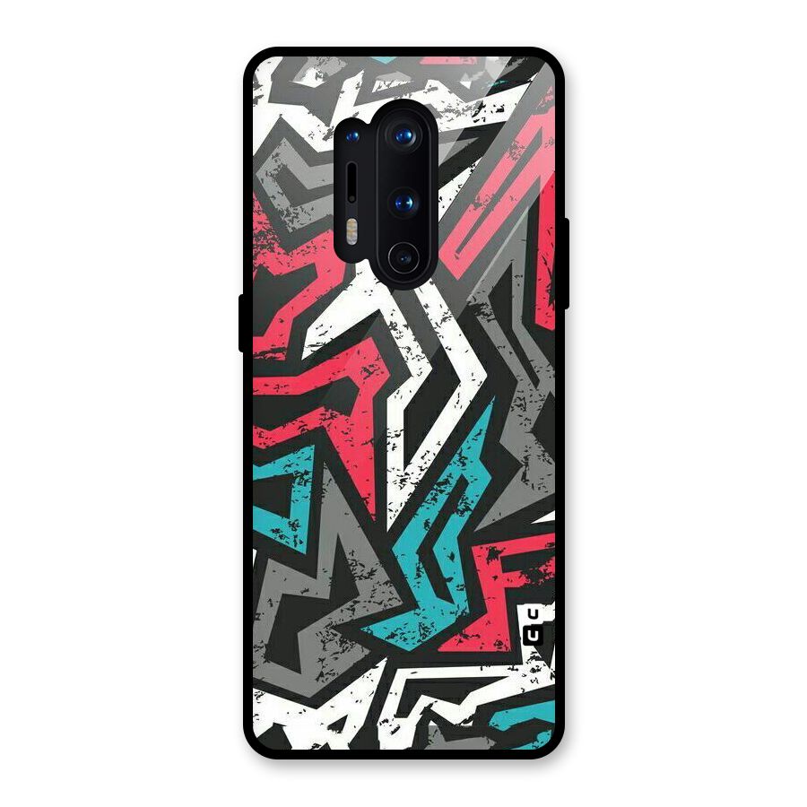 Rugged Strike Abstract Glass Back Case for OnePlus 8 Pro