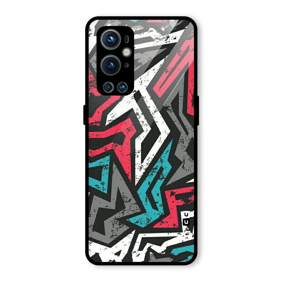 Rugged Strike Abstract Glass Back Case for OnePlus 9 Pro