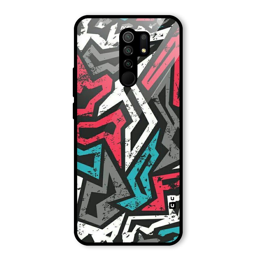 Rugged Strike Abstract Glass Back Case for Poco M2