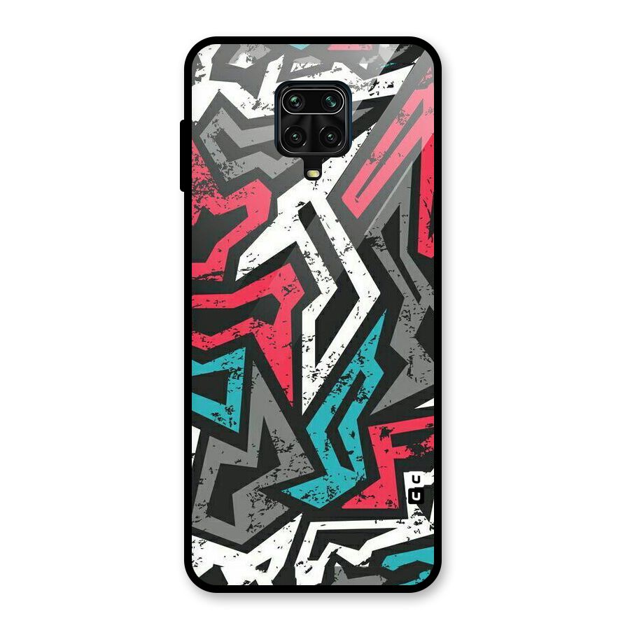Rugged Strike Abstract Glass Back Case for Poco M2 Pro