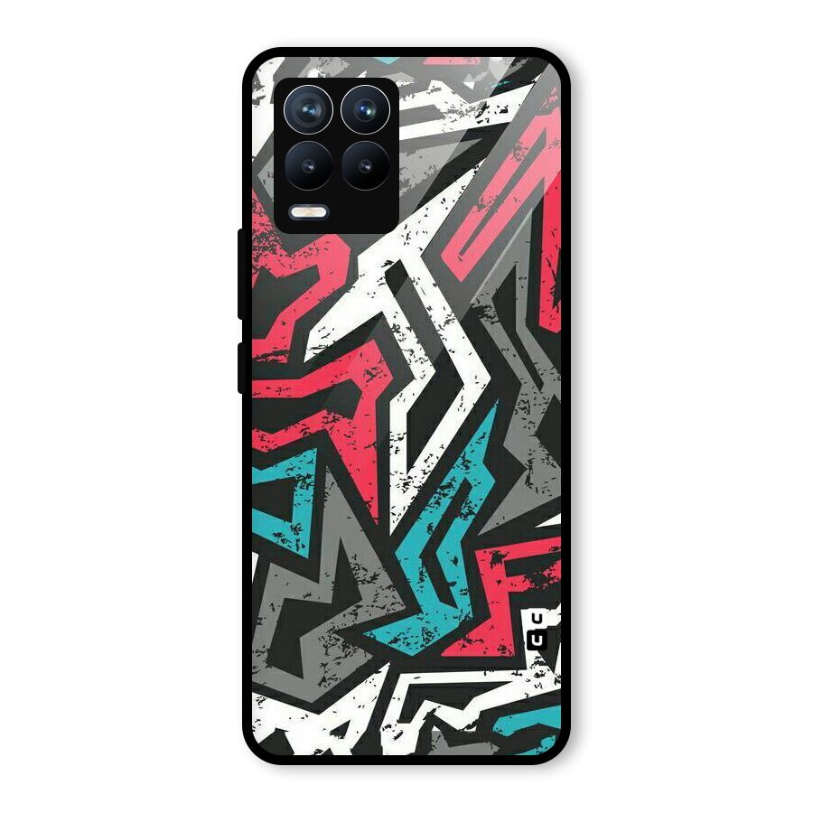 Rugged Strike Abstract Glass Back Case for Realme 8 Pro